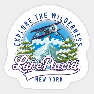 explore the wilderness,Lake Placid New York. Sticker